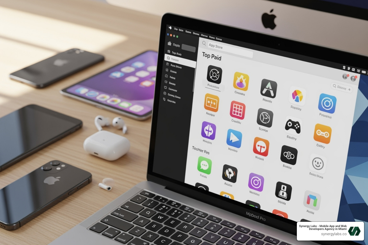 user browsing the paid games chart on the App Store - Top Apple Apps Paid
