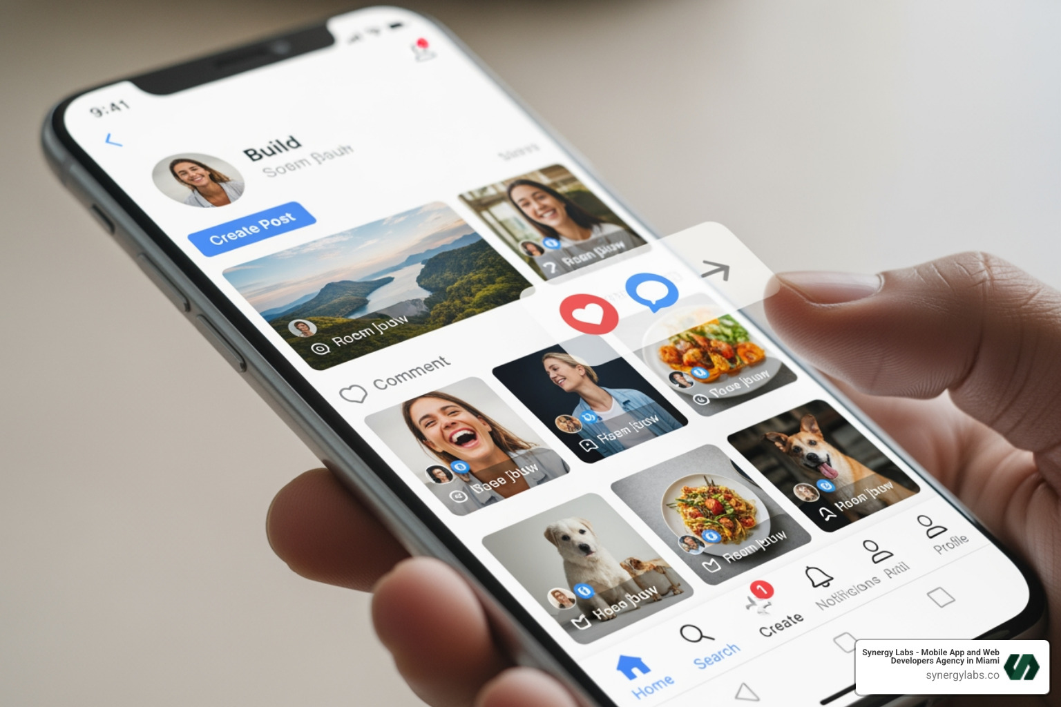 of a whiteboard with app wireframes and user flow diagrams - build a social media app