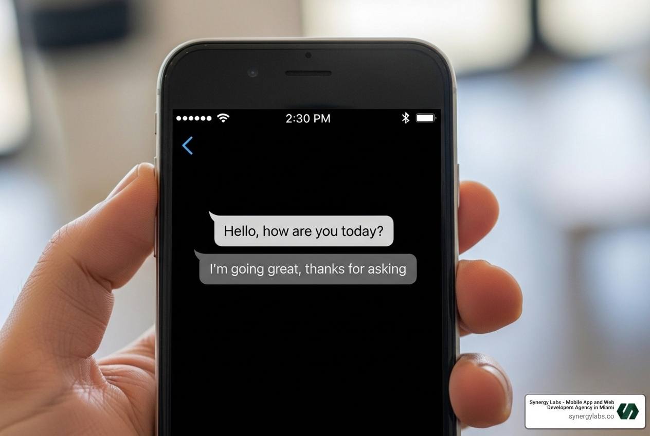 A mobile phone screen showing an accessibility feature like larger text or high contrast mode, with clear, legible text - user-centered mobile app design