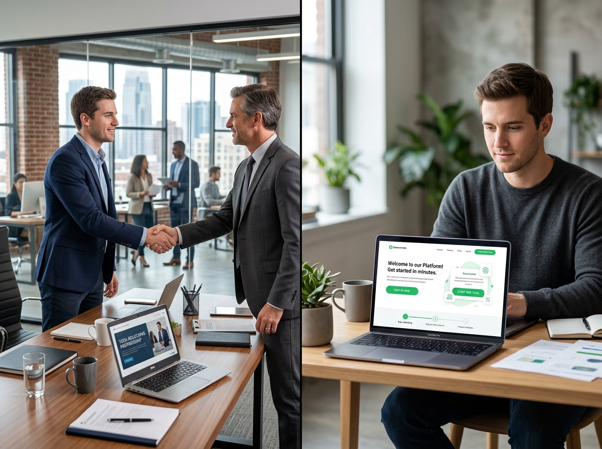 Comparing hands-on founder sales with self-serve product interfaces - Founder-Led Product Growth
