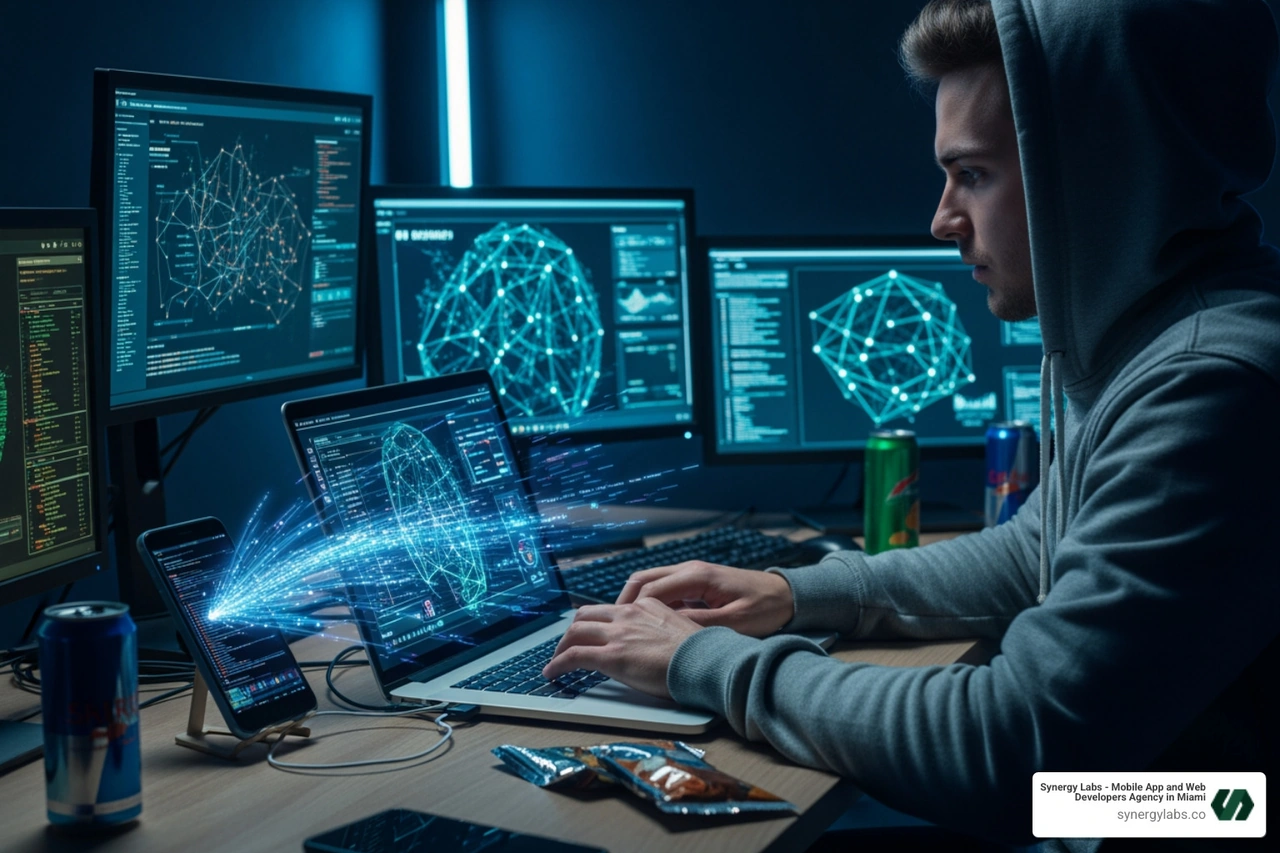 hacker intercepting mobile data - how to secure mobile apps