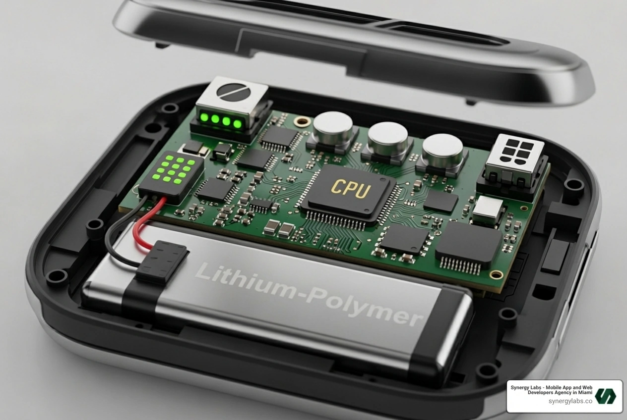 internal components of a modern wearable health device - Wearables + IoT: The Blueprint for Smarter, Health-Aware Mobile Apps internal components of a modern wearable health device - Wearables + IoT: The Blueprint for Smarter, Health-Aware Mobile Apps