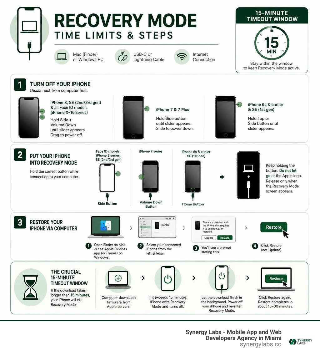 infographic showing recovery mode time limits and steps infographic infographic showing recovery mode time limits and steps infographic