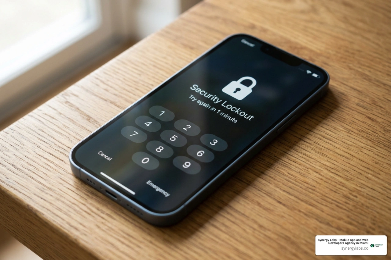 locked iPhone security lockout screen