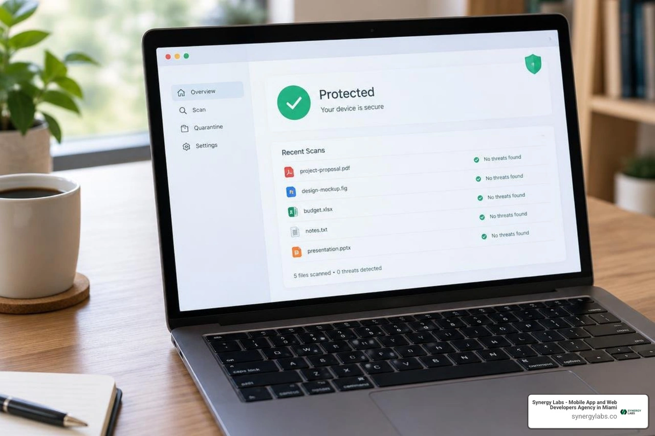 Lightweight security dashboard interface