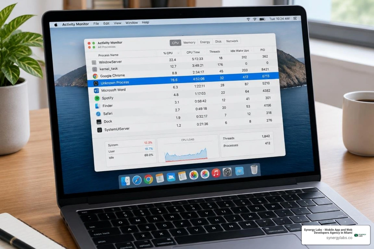 macOS Activity Monitor identifying rogue processes