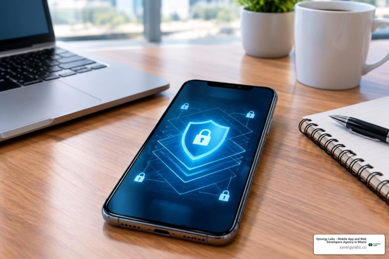 Layered mobile app protection architecture featuring RASP, obfuscation, and zero-trust MAM policies Layered mobile app protection architecture featuring RASP, obfuscation, and zero-trust MAM policies