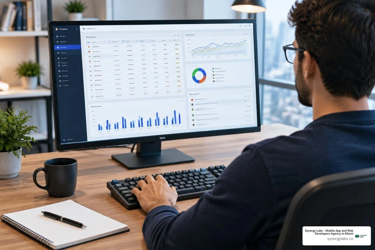 modern Angular enterprise dashboard on a developer workstation modern Angular enterprise dashboard on a developer workstation