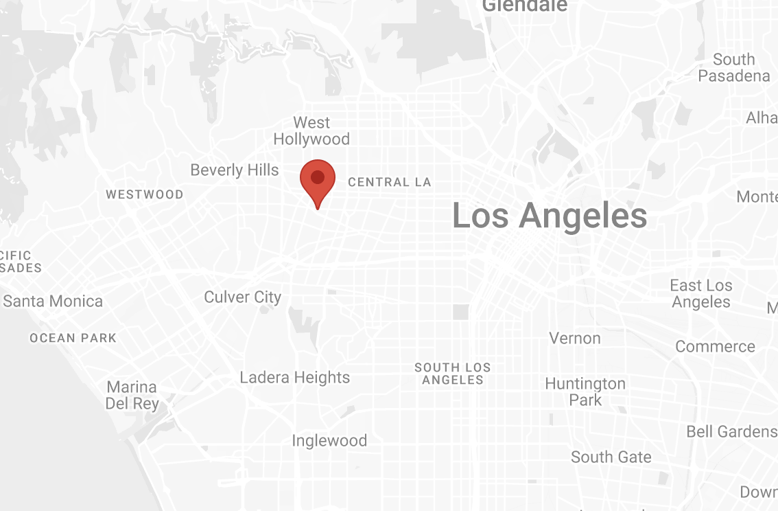 J Los Angeles map locatoin