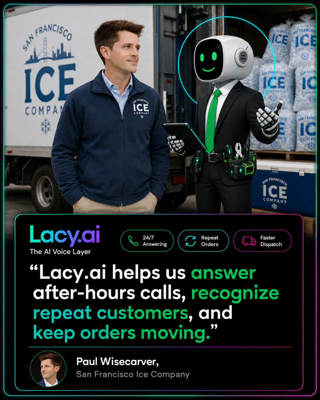 Paul W. from San Francisco Ice customer voice feature