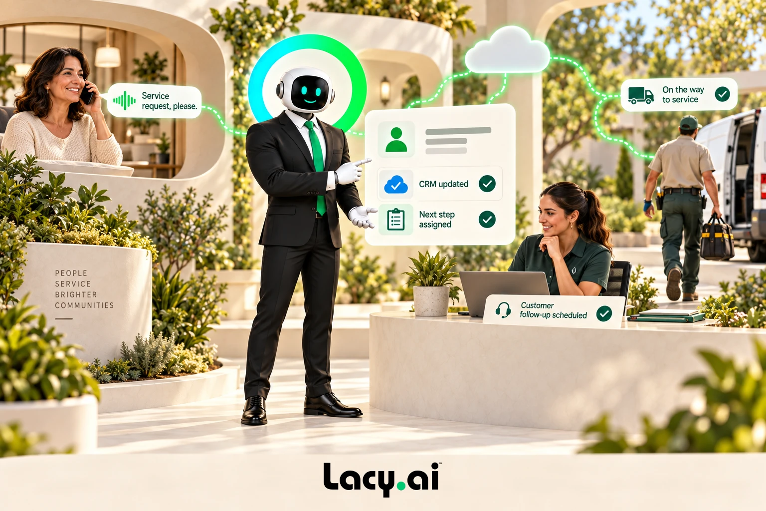 Give the next step an owner. Update the connected record and use the approved booking, callback, or team follow-up path.