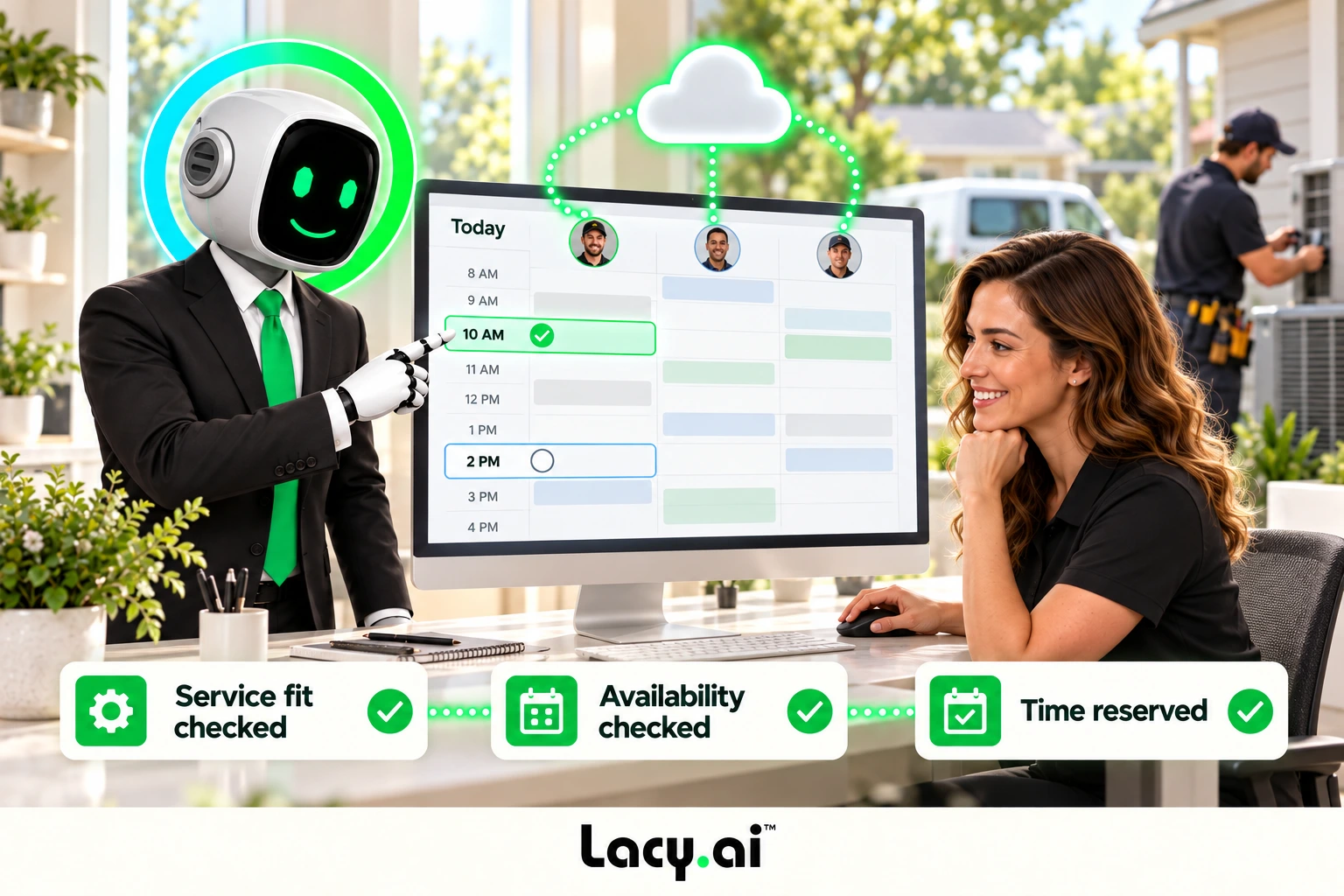 booking availability customer call and operational next step