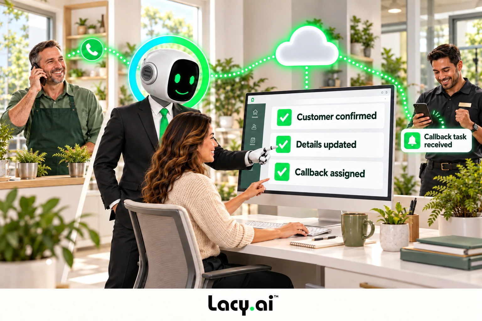 personalize handoff customer workflow illustration