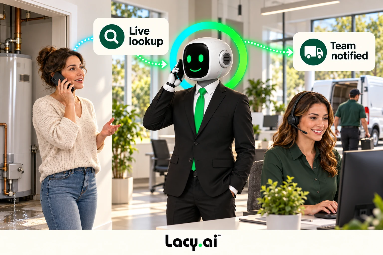 Connect AI Phone Agents to Your Business Systems Example connected workflow.