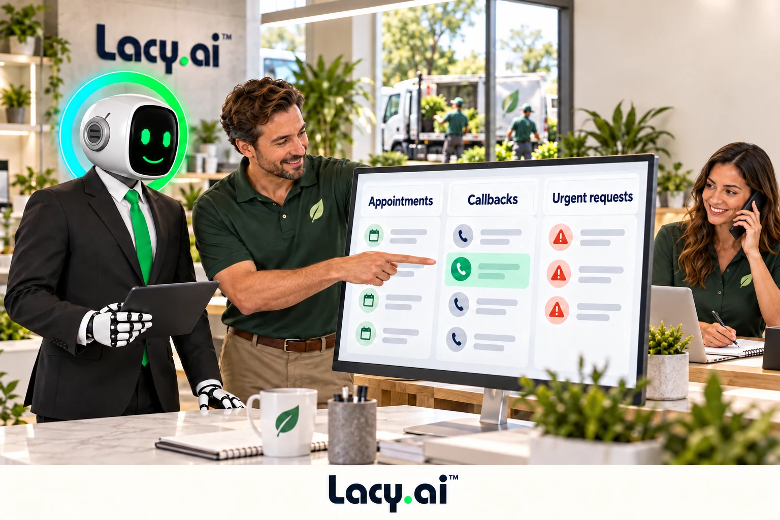 Understand Every Call. See What Needs Action. Example connected workflow.
