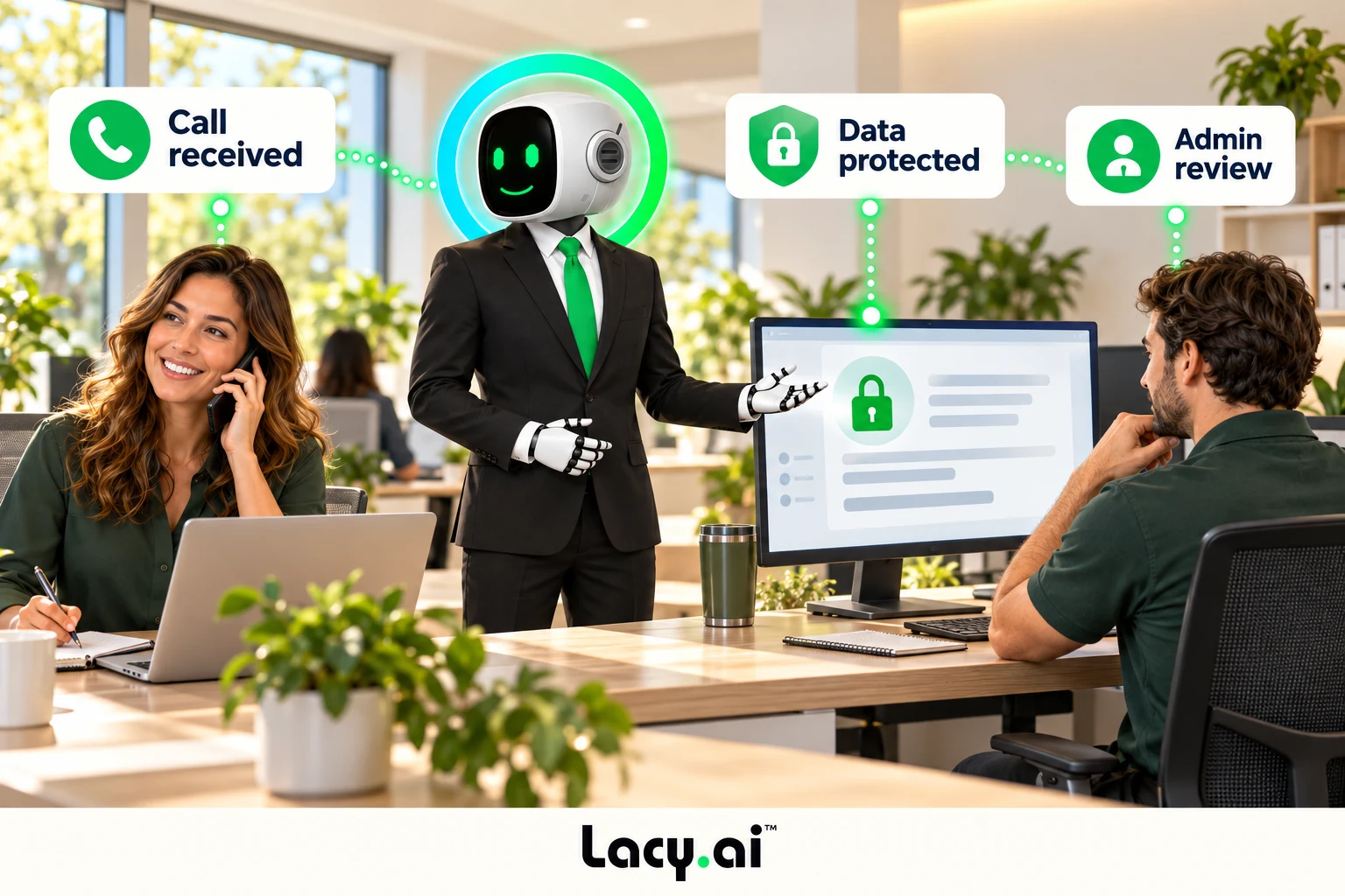Customer Conversations. Responsible Controls. Example connected workflow.