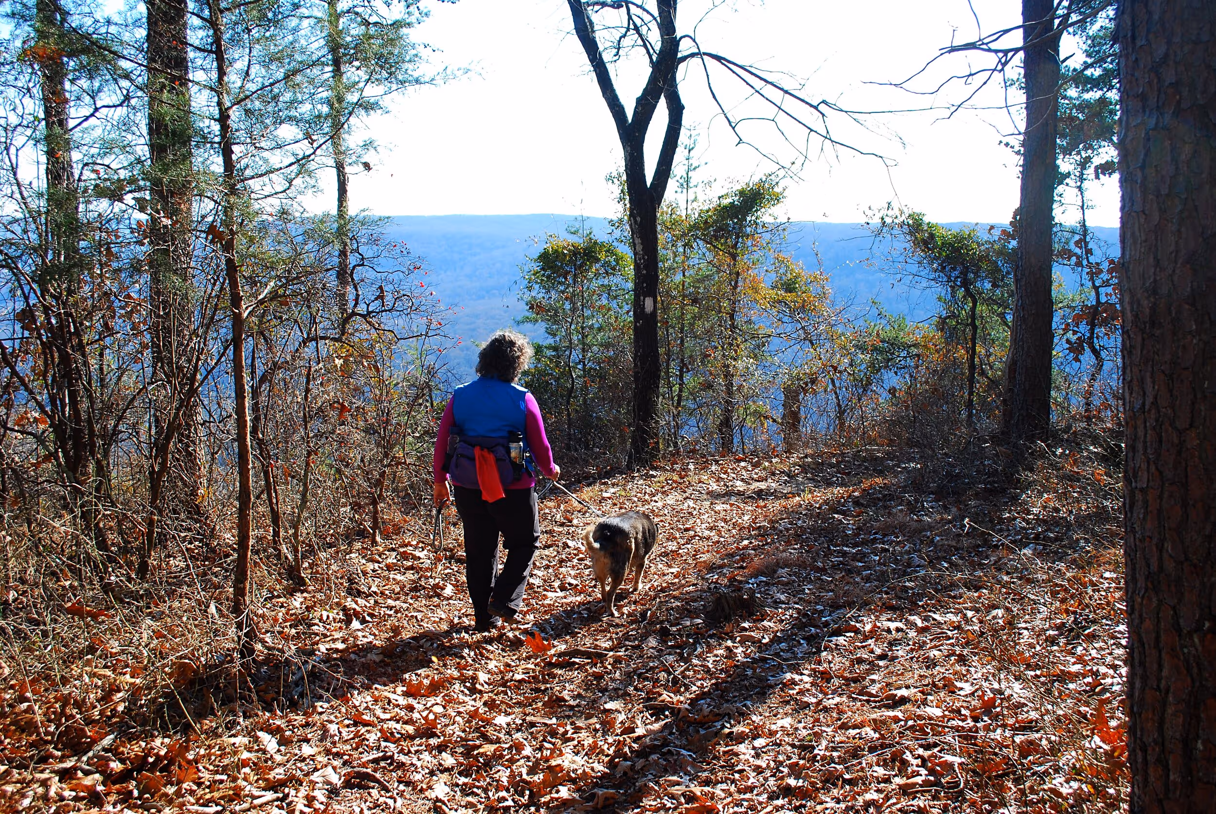 Hiking the North Rim Trail. Photo © Bob Butters