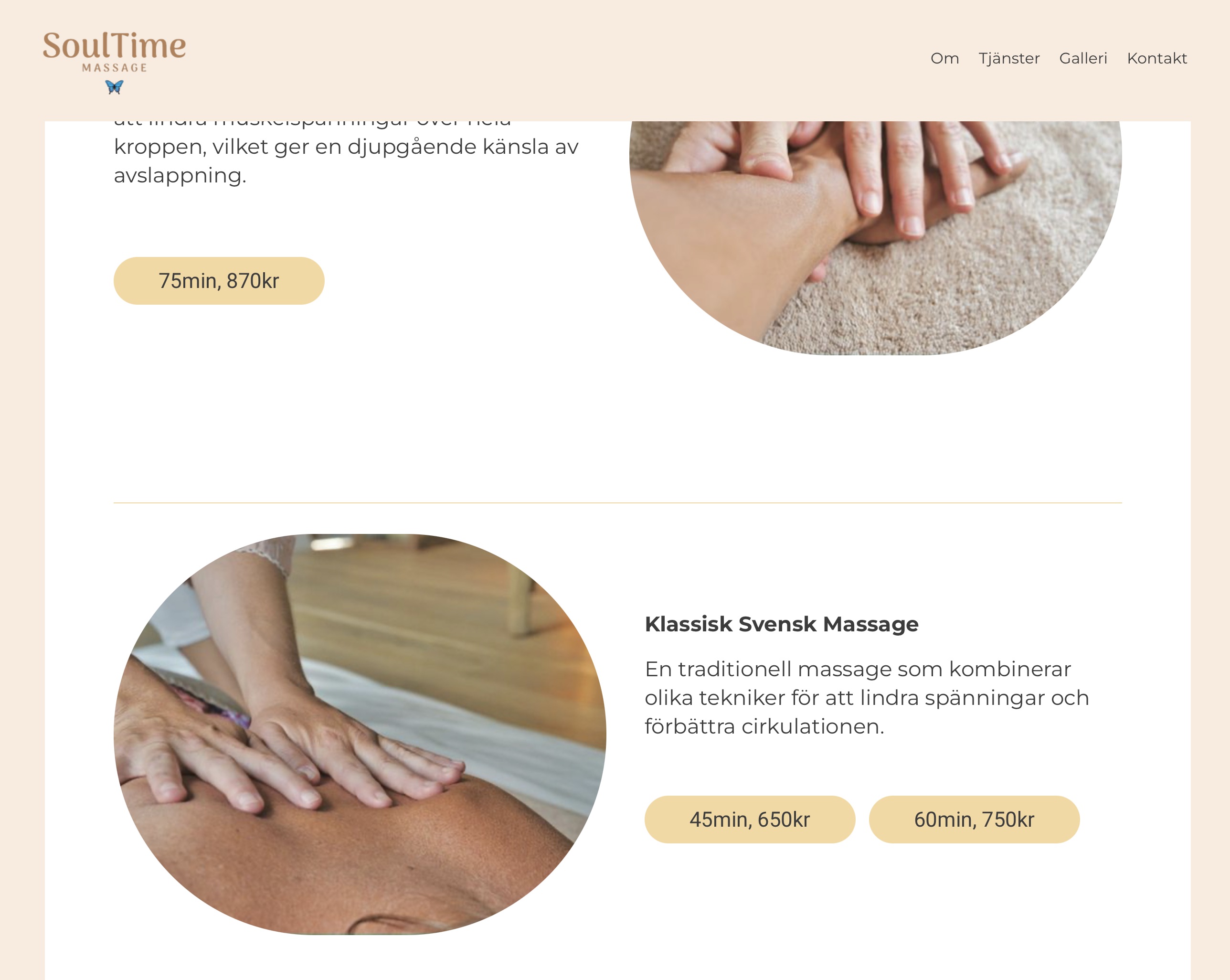 Second picture for our essentials price package, websites for massage and nail salons 