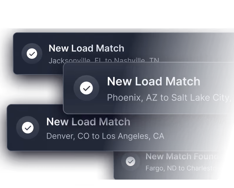 a screenshot of the load matching capabilities of Emerge's logistics platform