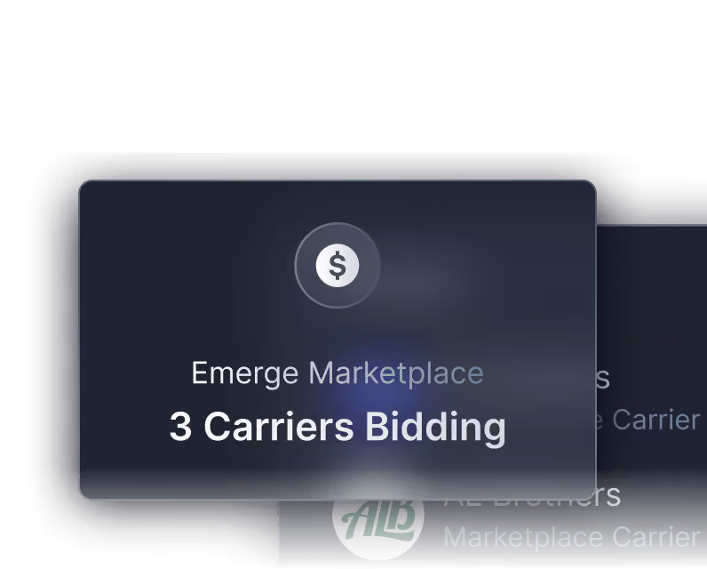 a screenshot of the extended coverage capabilities of Emerge's logistics platform