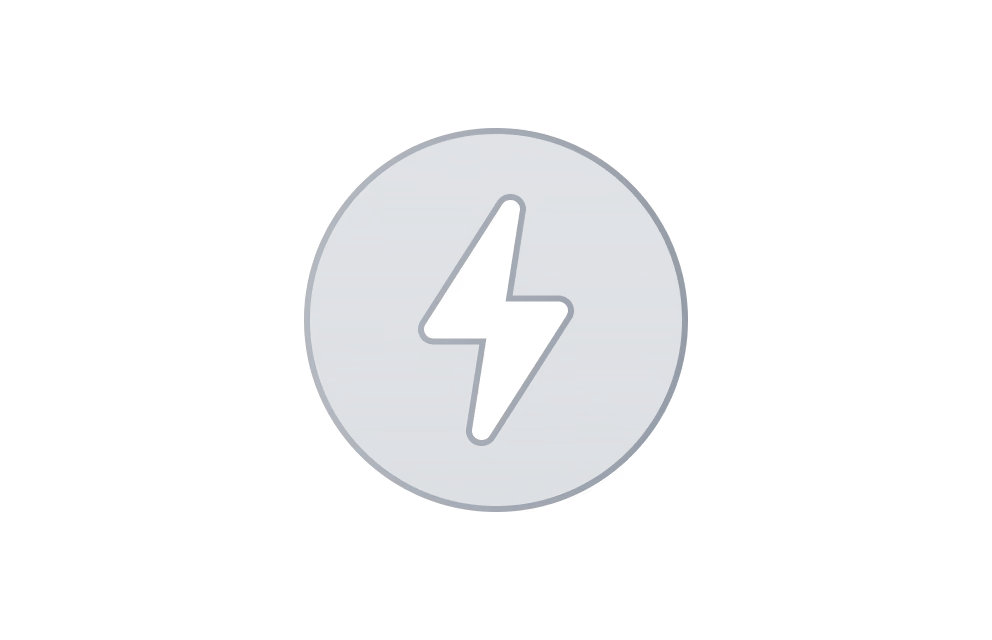 an icon of a lightning bolt, signifying automation