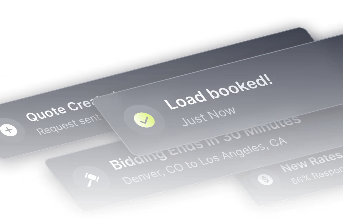 a screenshot of the spot quote execution capabilities of Emerge's logistics platform