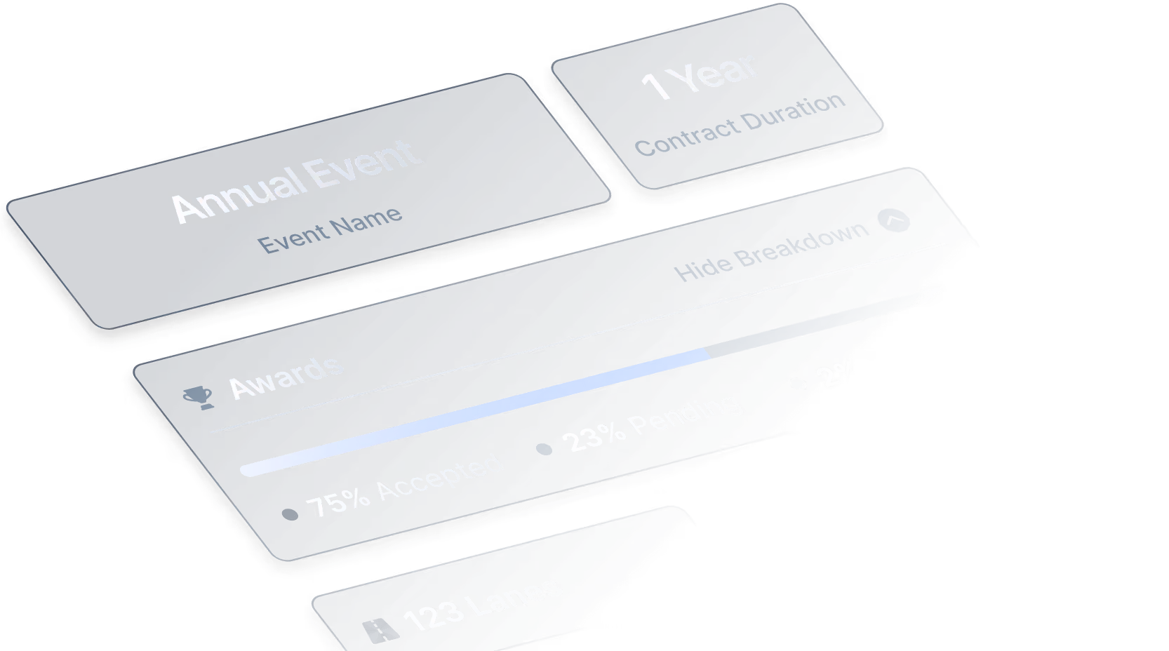a screenshot of the RFP contract capabilities of Emerge's freight procurement logistics platform