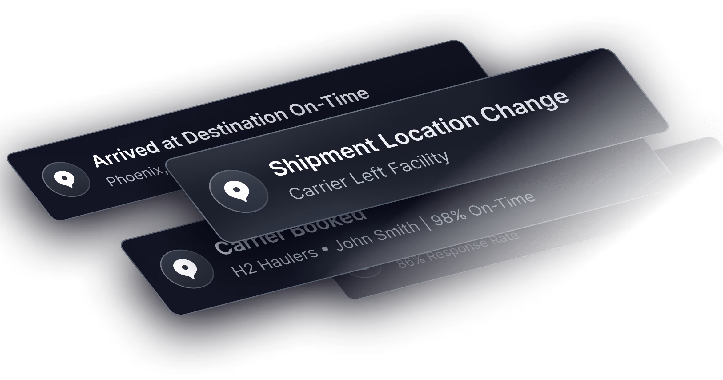 a screenshot of the tracking & visibility capabilities of Emerge's logistics platform