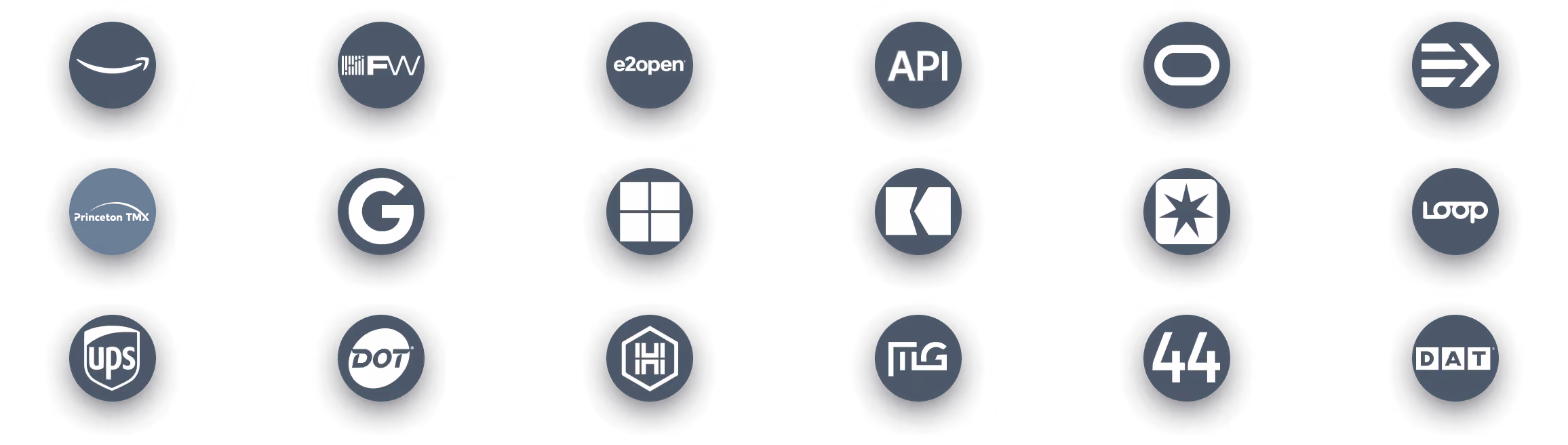 Grid of logos for Emerge's TMS and data integration partners