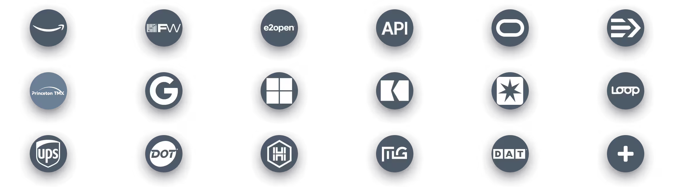 Grid of logos for Emerge's TMS and data integration partners