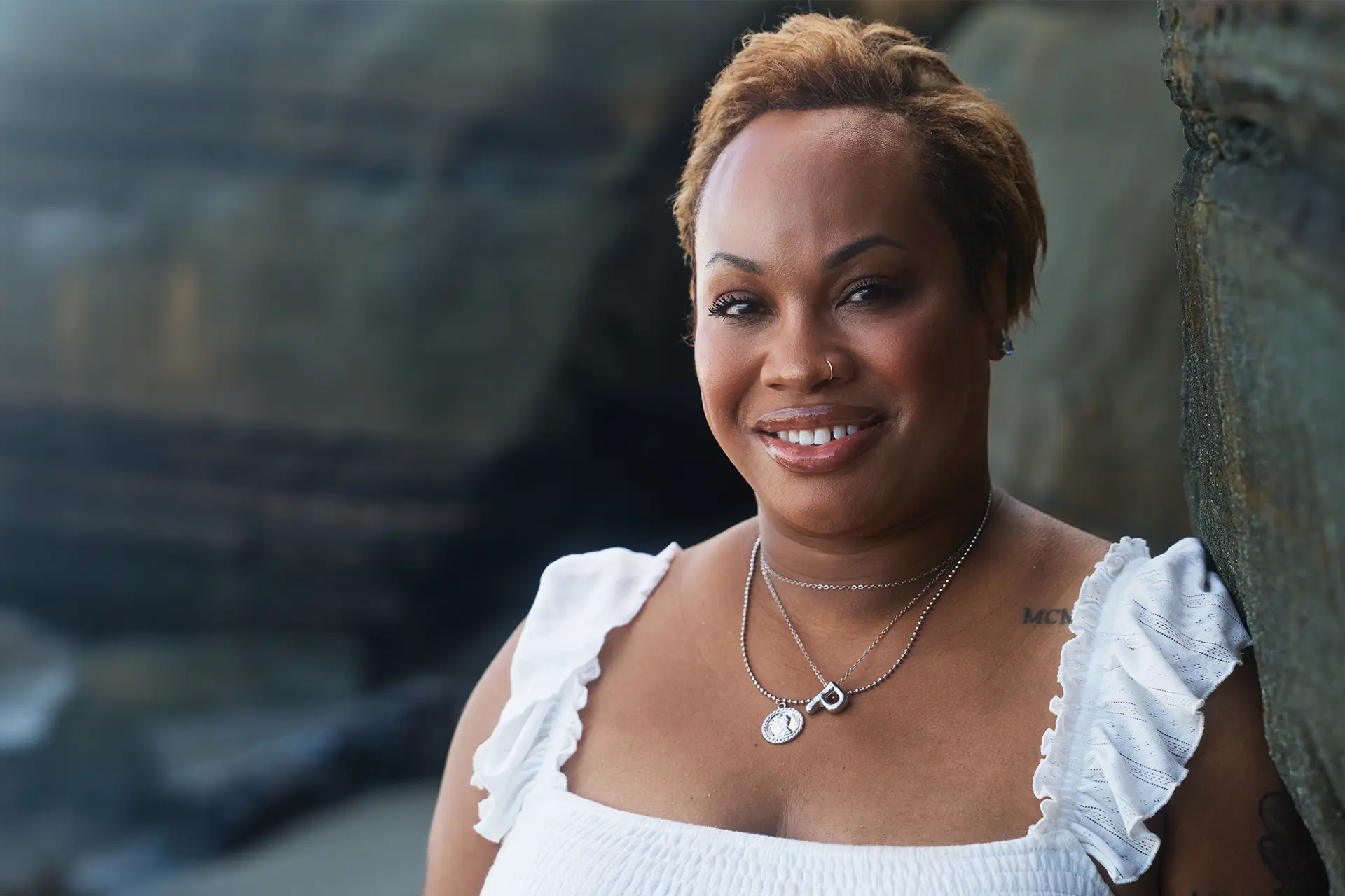 Young woman with smooth, clear skin