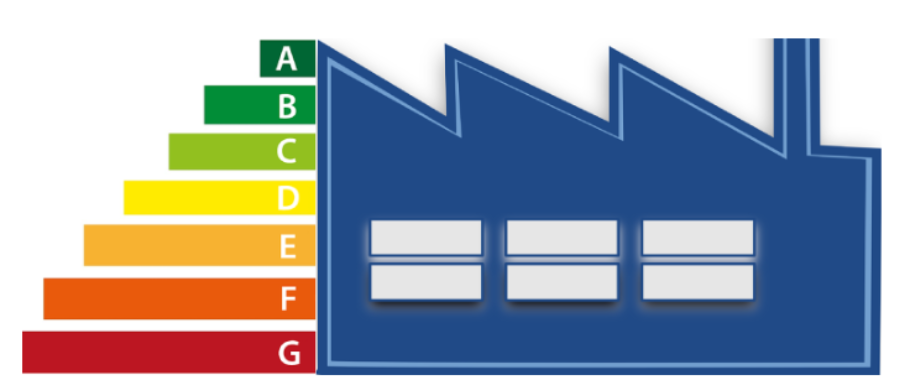A blue building with white squares and a row of white squaresAI-generated content may be incorrect.