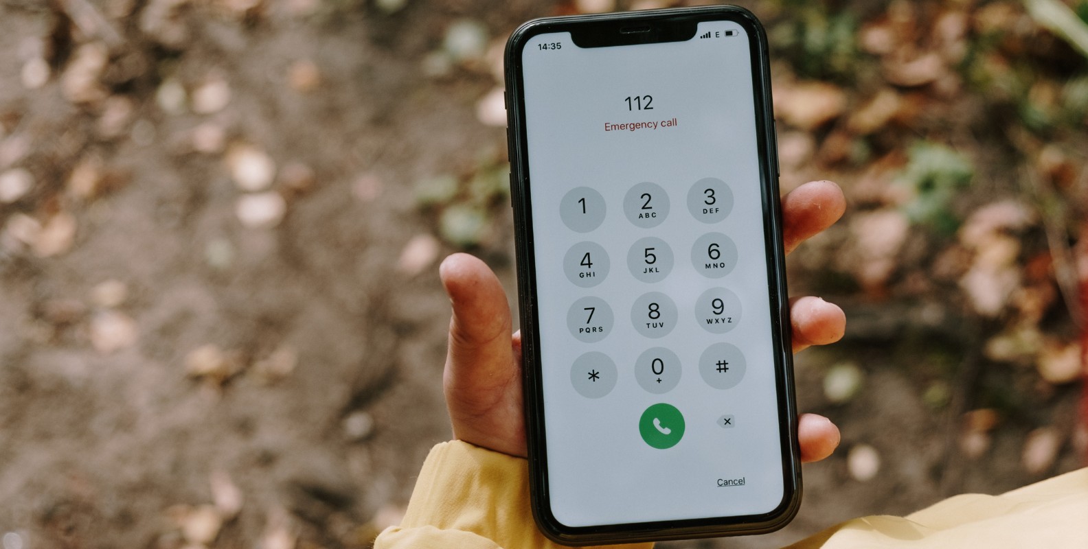 Notruf 112 auf einem Smartphone