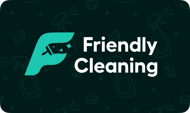 Logo design for Friendly — eco-focused cleaning services with a human-first identity