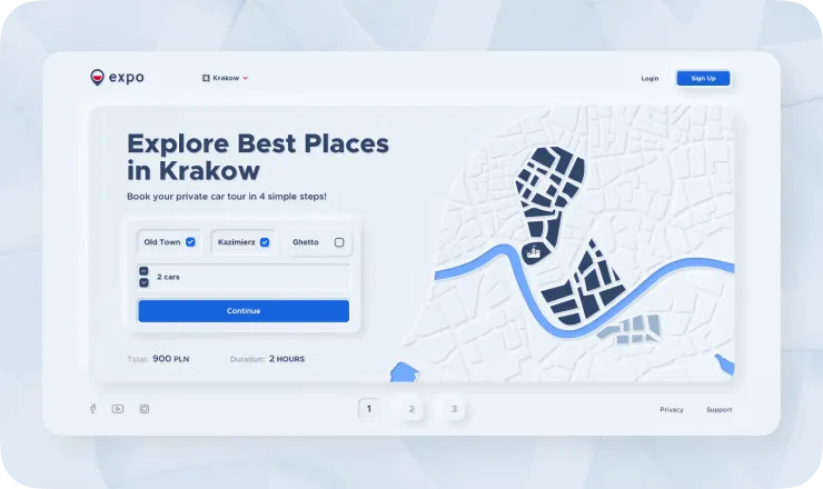 Web platform for Expo — helping people discover events, places, and entertainment in Krakow
