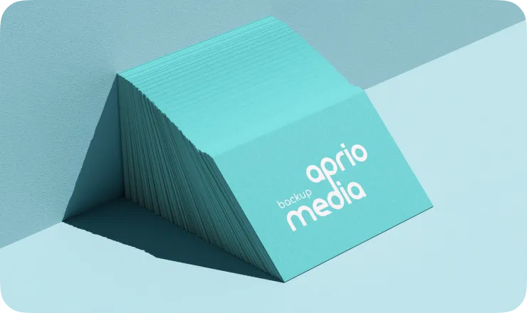 Brand identity for Aprio Media — connecting digital storytelling with business approach