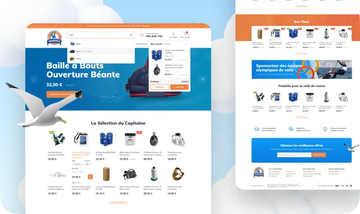 Ecommerce store for Sacavoile — selling marine gear with a focus on usability and trust