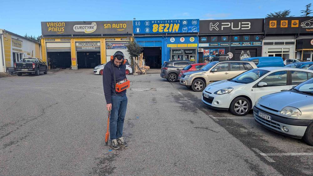 Recherche de fuite sous enrobé
