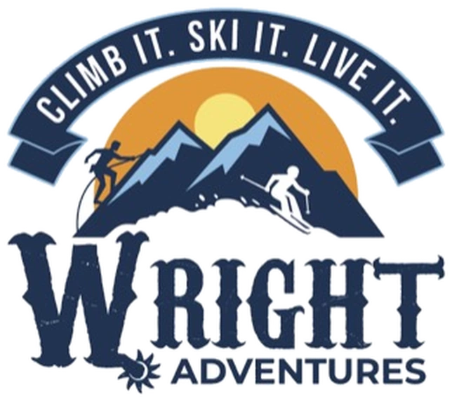 Wright Adventures logo: Climb it. Ski it. Live it.