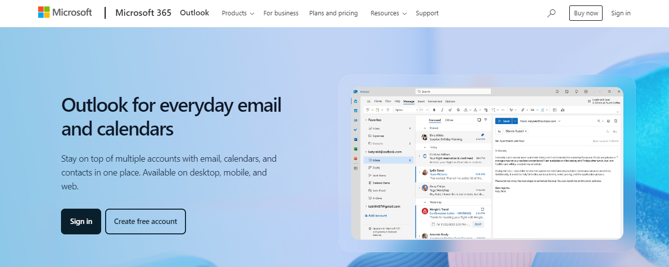 microsoft outlook - email management