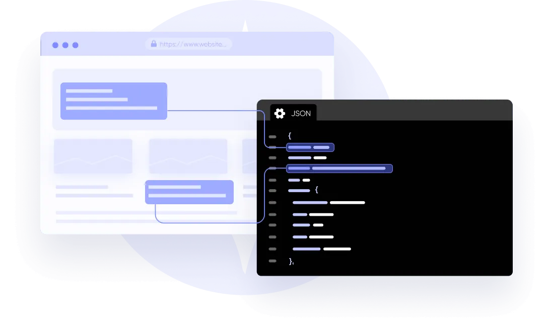 web API tabs, two boxes one black one white that look like opened browser windows
