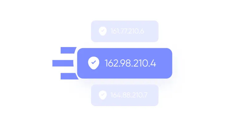 white box with purple top that symbolizes a browser window, light purple accents