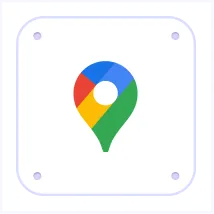 Google Maps location pin icon in red, blue, yellow, and green colors on a white background.
