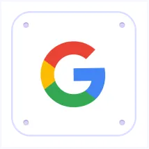 Google logo with a multicolored 'G' in red, yellow, green, and blue inside a rounded square.