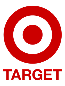 Red Target logo consisting of a red bullseye above the word 'TARGET' in red capital letters.