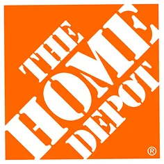 The Home Depot logo with white text on an orange square background.