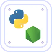 Python and Node.js logos representing programming languages.