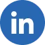 LinkedIn blue icon with white 'in' letters representing the LinkedIn social network.