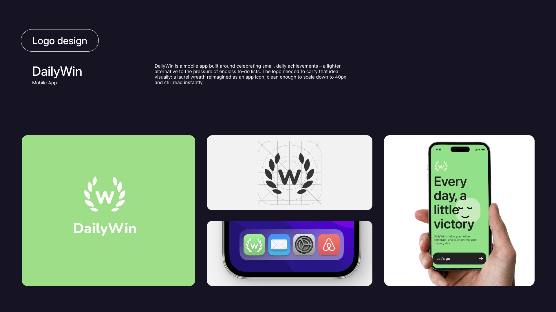Logo design for DailyWins mobile app