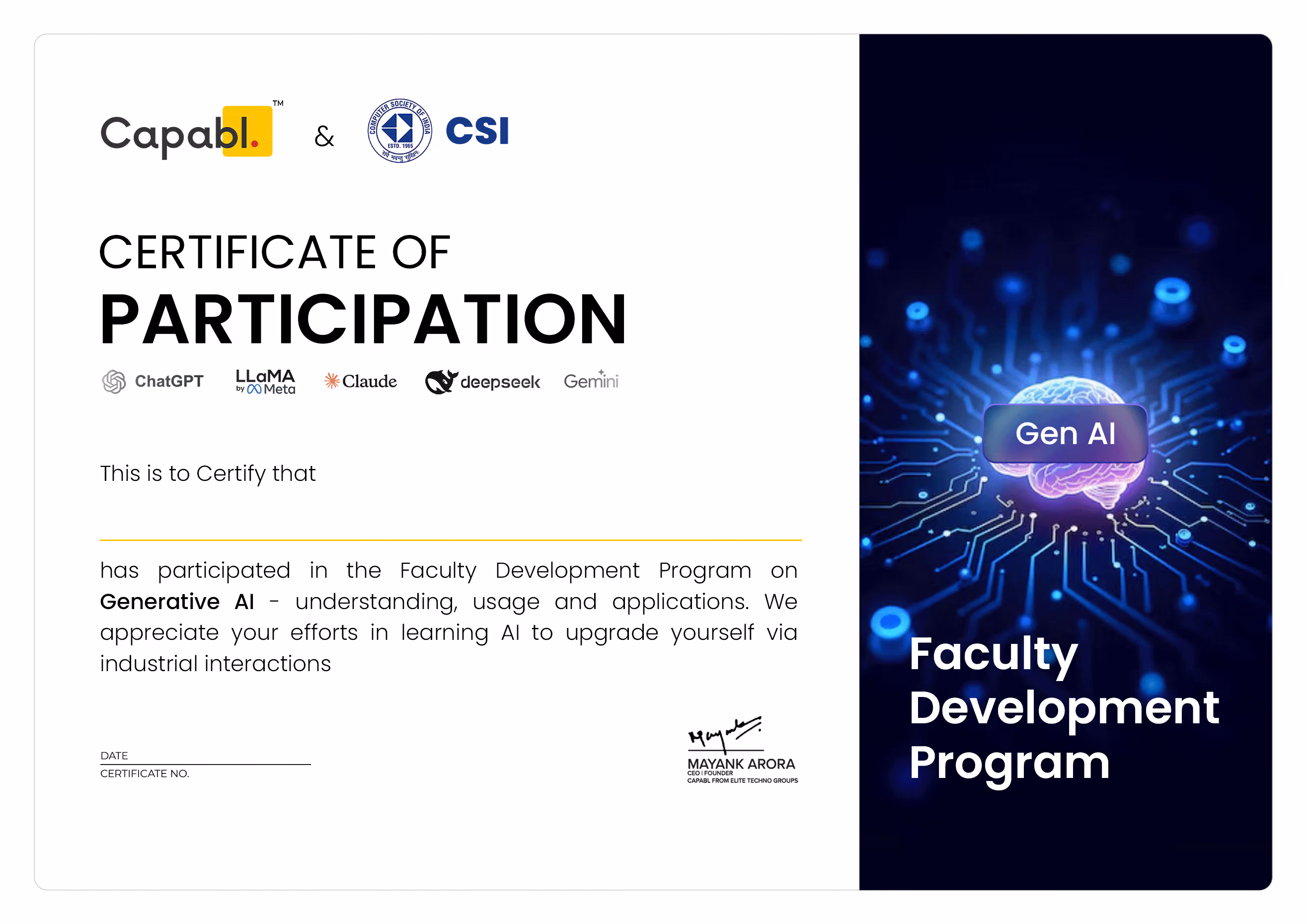 Sample Certificate
